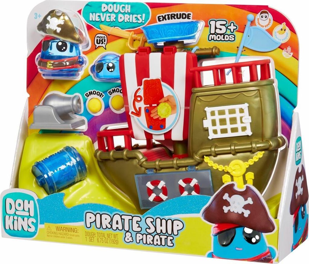 MGA Entertainment DohKins Pirate Ship Playset, Modelářská Obrázek produktu 