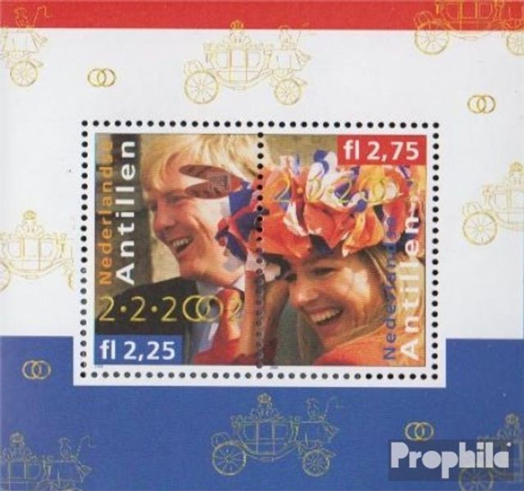 Briefmarken Niederländische Antillen 2002 Mi Block55 Produktbild 