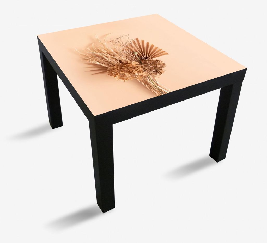 Wallario Möbeldesign / Aufkleber, geeignet für Ikea Lack Tisch - Trockenblumenarrangement in 55 x 55 cm
