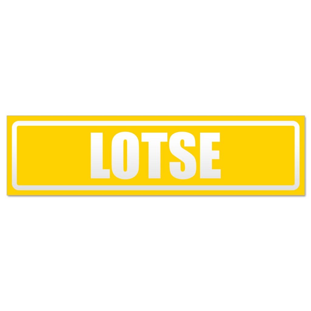 LOTSE invertiert Magnetschild Schild magnetisch