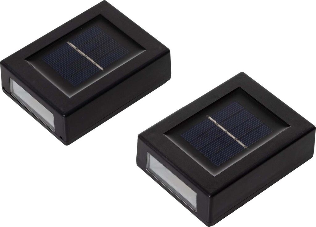 LED solárne nástenné svietidlo sada 2 ks, každé 10x7,5 cm Obrázok produktu 