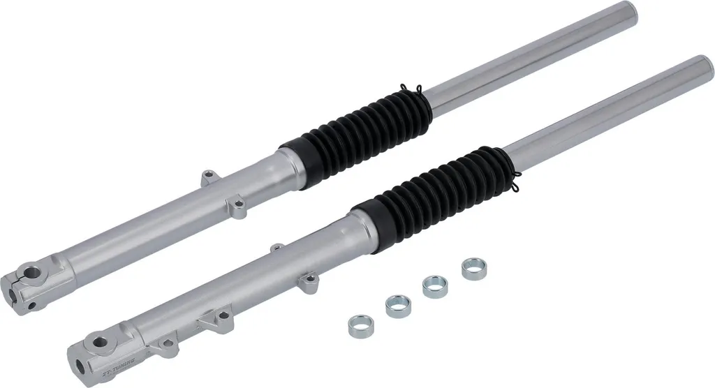 Fourche télescopique argent ZT Tuning frein à disque pour Simson SR50