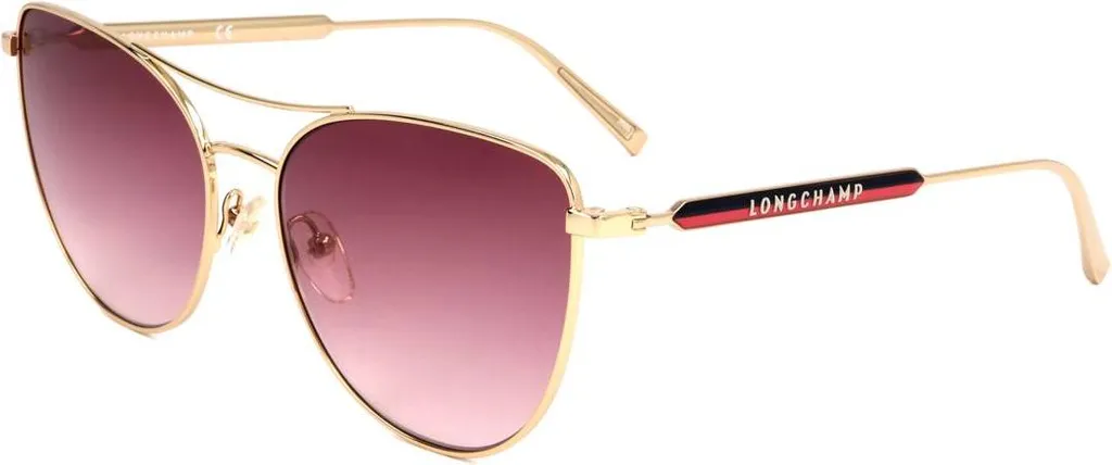 Lunettes de soleil de luxe Longchamp LO134S Or Rose monture métallique