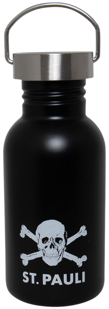 FC St. Pauli Trinkflasche Edelstahl Totenkopf 500 ml Produktbild 