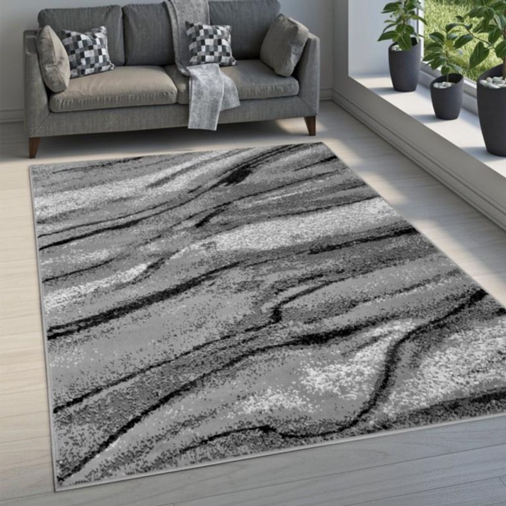 Dywan prostokątny 50x90 cm LUKEN - szary / czarny Zdjęcie produktu 