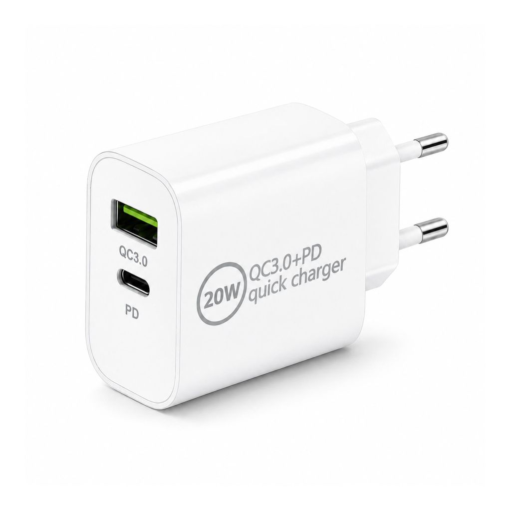 20W USB-C GaN Ladegerät - Dual-Port Schnellladeadapter (20W Produktbild 