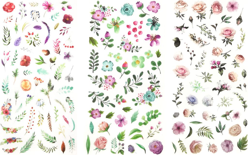 Oblique Unique 149 Sticker Blumen Pflanzen Blätter Produktbild
