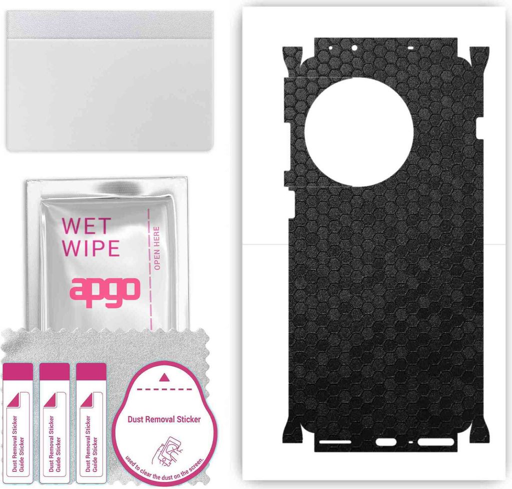 apgo Rückseite + Seiten Schutzfolie, Skin, kompatibel mit OnePlus Ace 2 Pro, Hinten Displayschutzfolie aus Vinylfolie, kratzfest, einfache Montage...