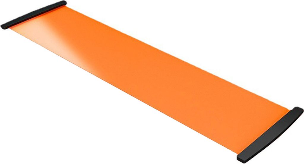 Rutschfeste Fitness-Sliding-Matte 140x50cm, verdicktes Balance-Trainingsgerät für Zuhause, inklusive Schuhüberzügen & Anleitung, Orange