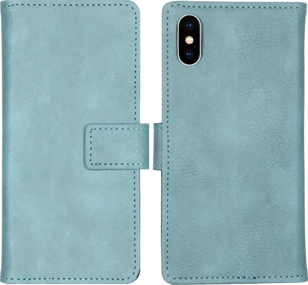 iMoshion Custodia Portafoglio per iPhone X e Xs - Azzurro Business - 1