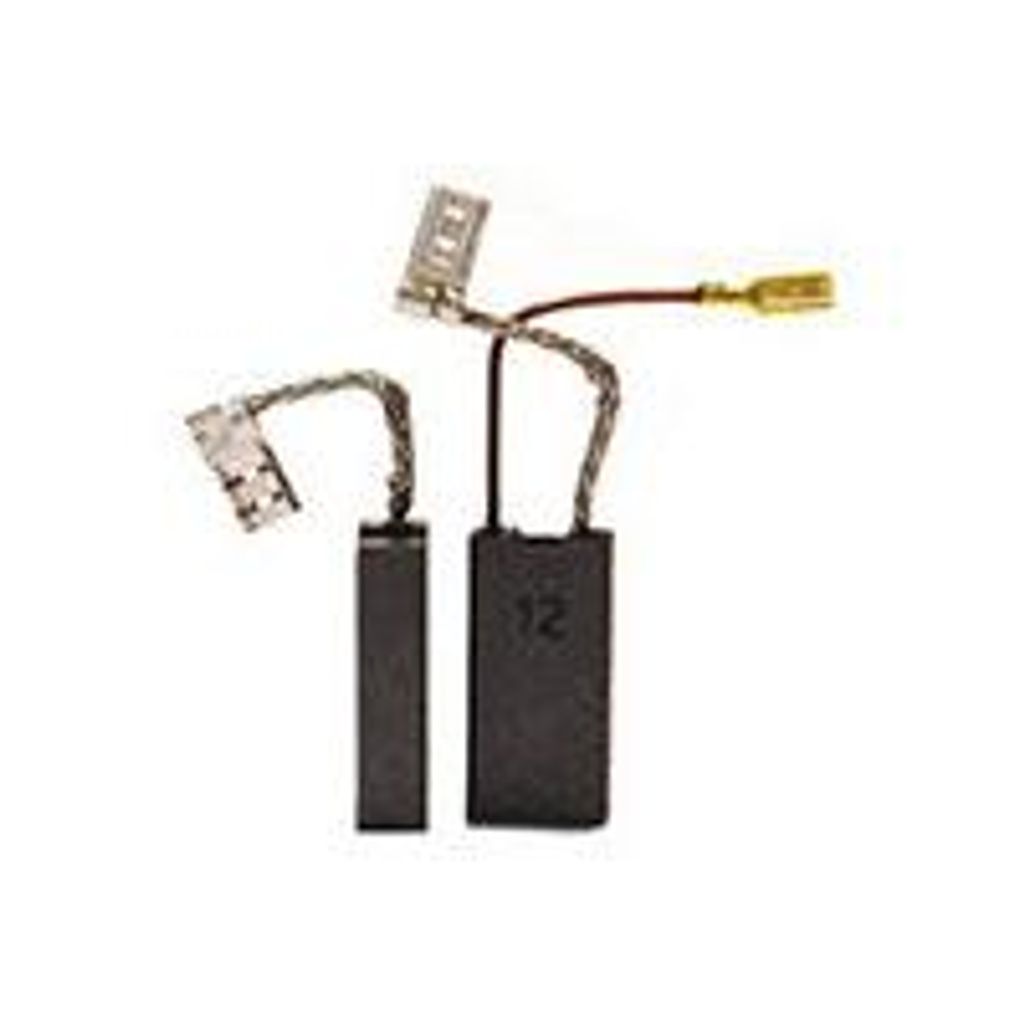 Set aus 2 anpassbaren Kohlen für Bosch. Maße: 6,3 x 12,5 x 25 mm.