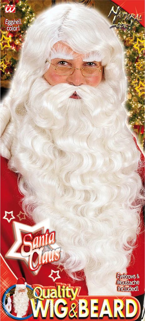 Santa Claus Weihnachtsmann Perücke, Bart, Augenbrauen Produktbild 6