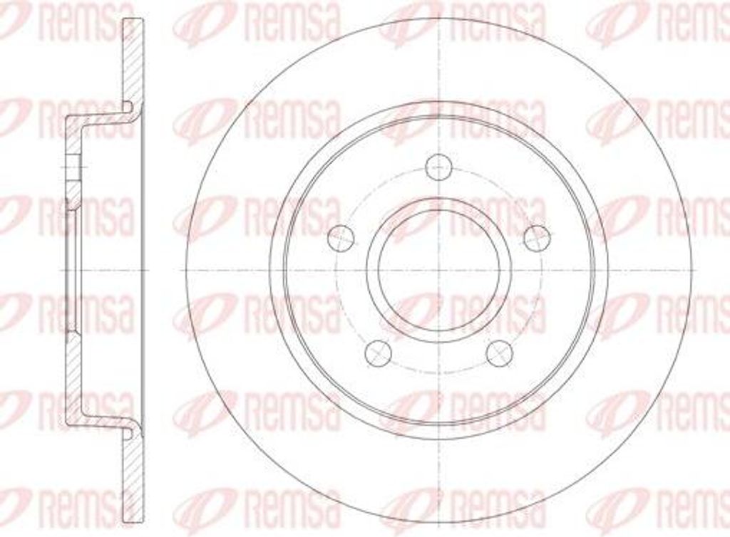 REMSA 6846.00 Bremsscheibe OE 1223540 kompatibel mit C-Max, Focus