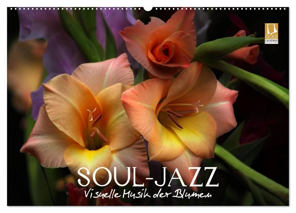 Soul-Jazz - Visuelle Musik der Blumen (Wandkalender 2027 DIN A2 quer), CALVENDO Monatskalender