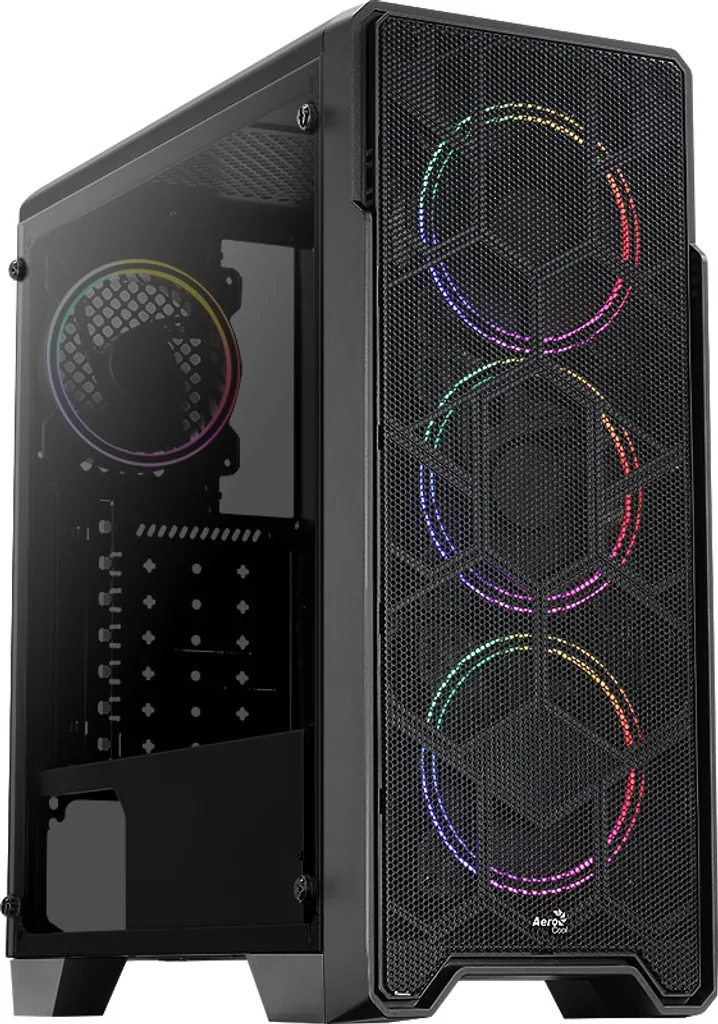 Boîtier PC pour Montage Gaming AeroCool Ore Saturn FRGB Noir ATX