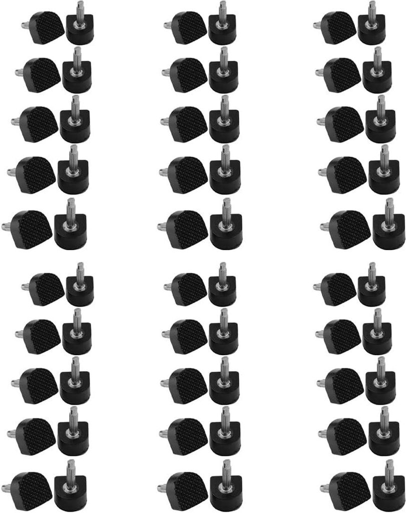 Fersenplatten, Fersenspitzen, Fersenersatz, 8, 9, 10, 11 und 12 mm, U-förmig, Schwarz (30 Paar)