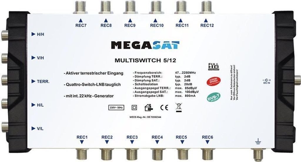 Megasat 5/12 Multischalter Produktbild 