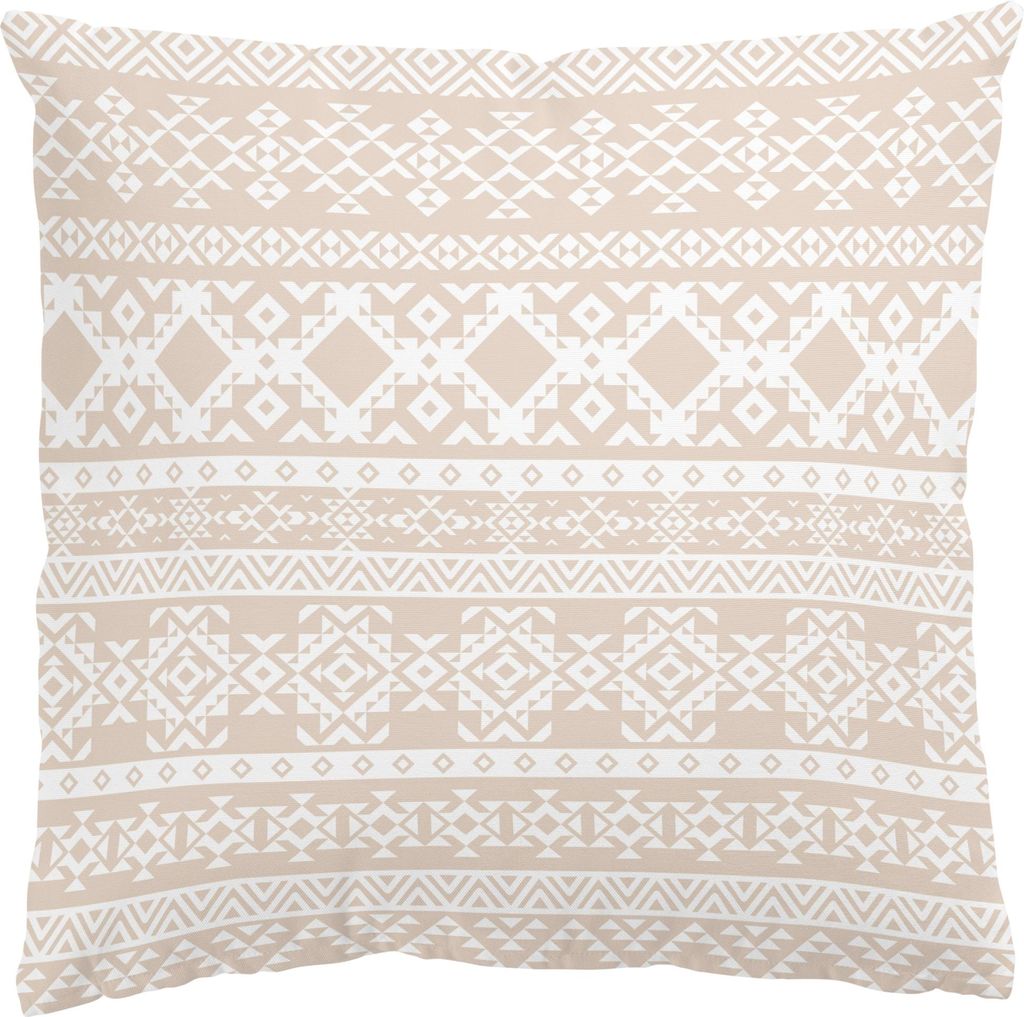 Dekokissen Muster drinnen / Indoor Zierkissen Canvas waschbar Design weiss Unifarben Sofakissen ohne Füllung
