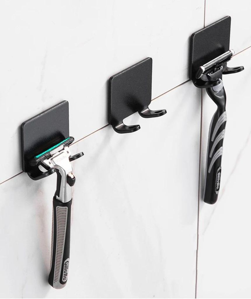 Badezimmer Edelstahl Razor Holder Storage Hook Wall Men's Shaver Holder Razor Holder Free Punching Accessories Organization 1 Pcs (der/die/das prod...