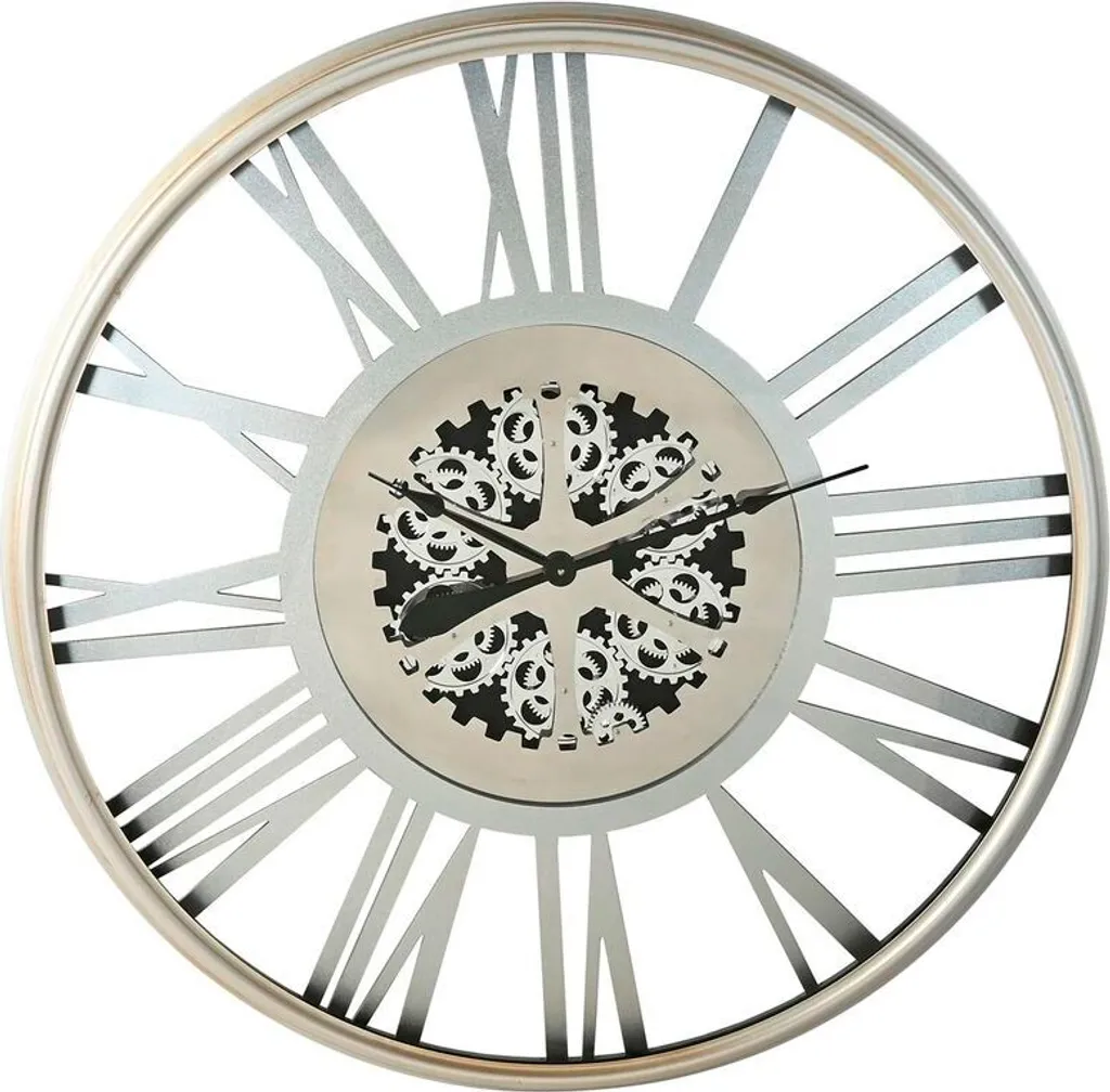 Horloge murale décorative Home ESPRIT argenté fer - Habillez vos grands murs