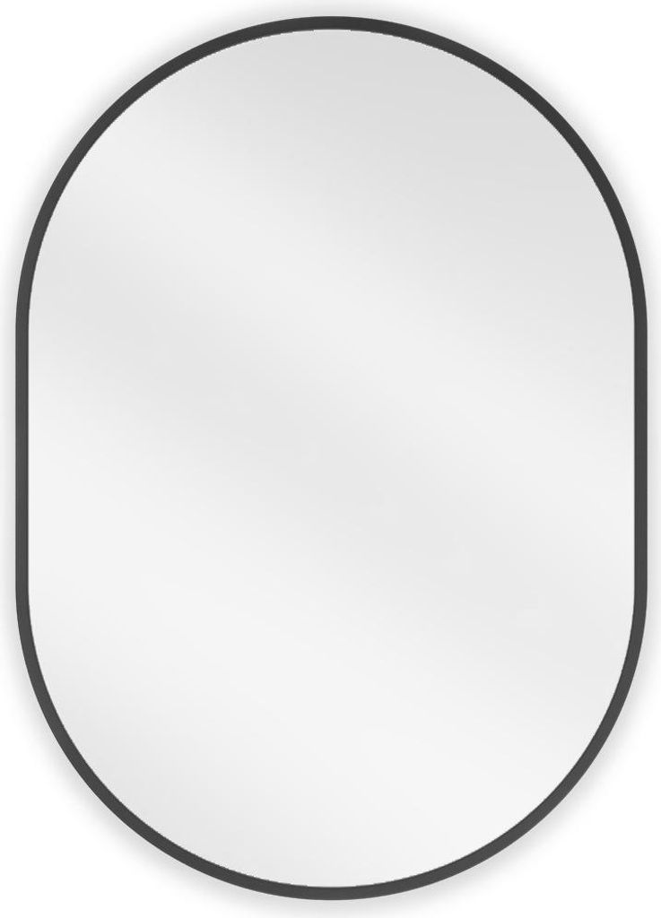 Mexen Loft oválne kúpeľňové zrkadlo 70 x 50 cm, čierny rám Obrázok produktu 