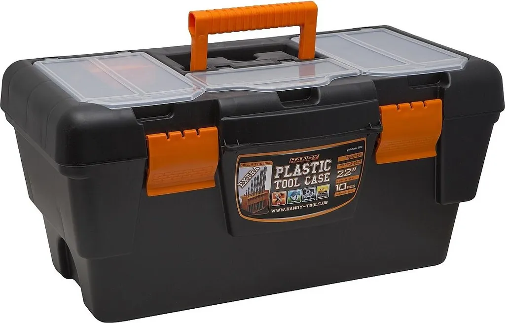 Boîte à outils verrouillable 550mm avec 5 compartiments de tri hauts