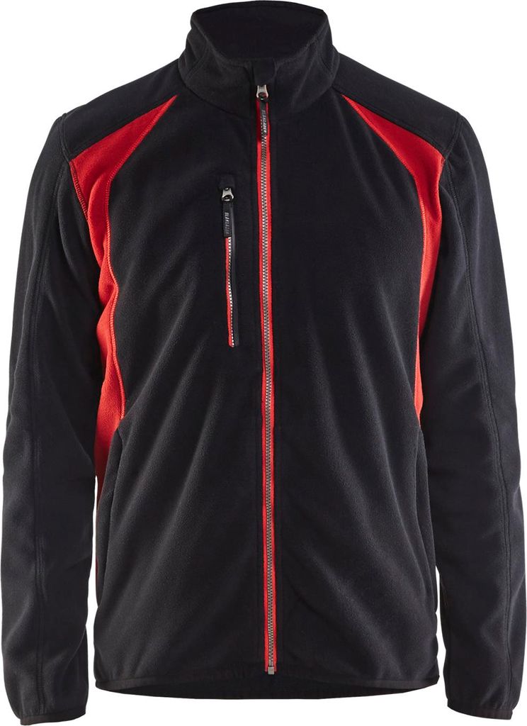 Blakläder Fleecejacke 4730 2510 in div. Farben, Farbe:schwarz/rot, Größe:XS