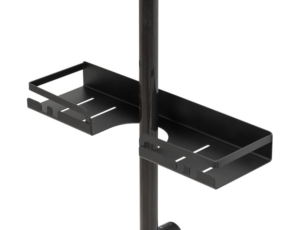 WENKO Turbo-Loc Duschstangencaddy Altarella S in Grau 35,5 x 4 x 10,5 cm