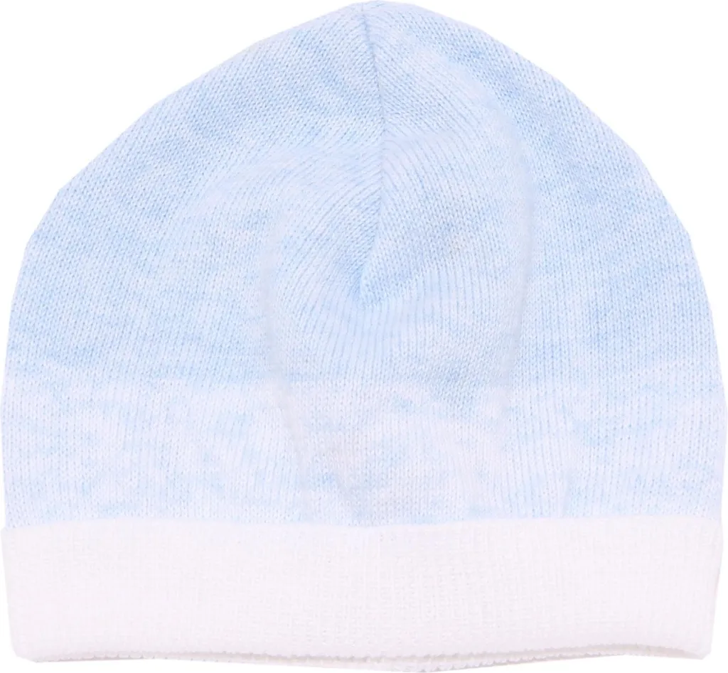 Cappellino Neonato Baby Graziella 4646X Bianco Azzurro Cotone 6 Mesi