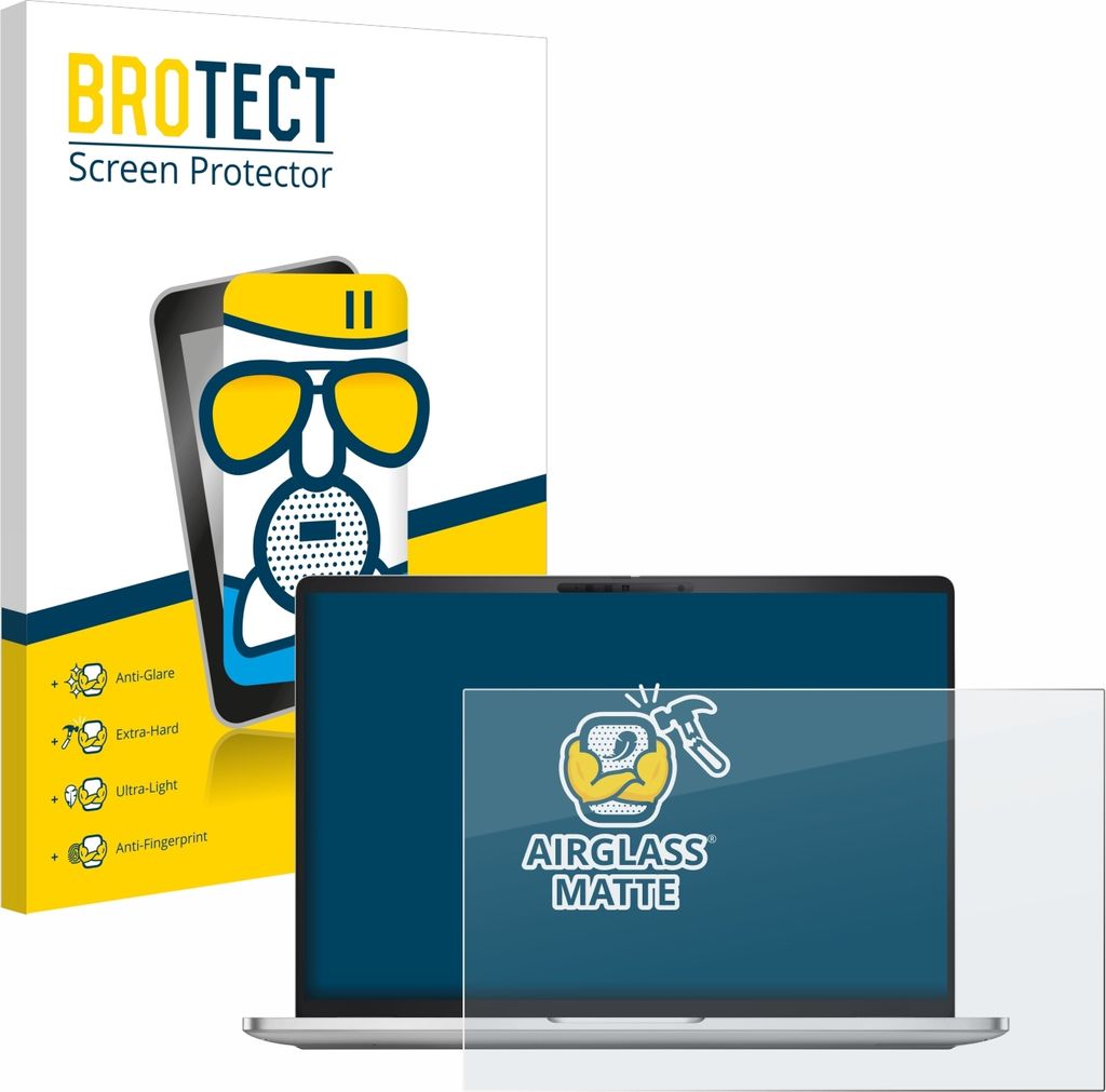 BROTECT Entspiegelungs Schutzglas für Dell Pro 16 Plus PB16250 Schutzfolie Panzer Folie Glas Display Schutz matt