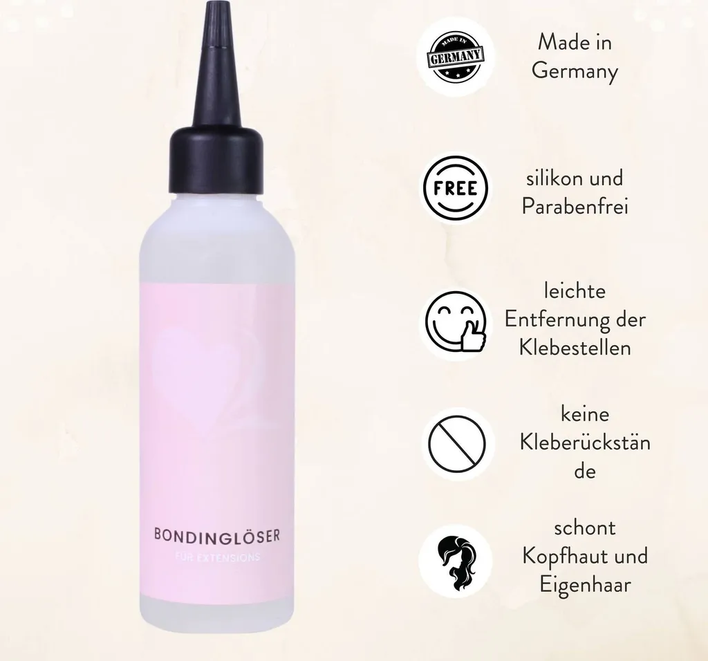 Kit Retrait Extensions Cheveux avec Solvant Liquide et Pince de Dépose - 7