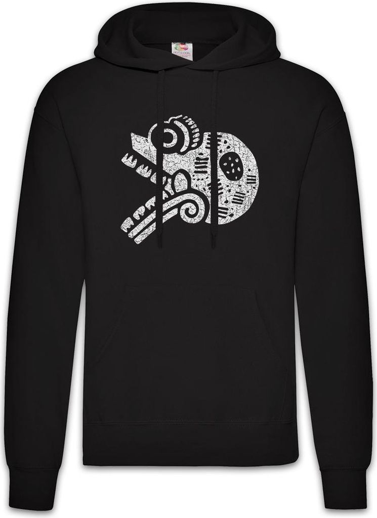 Urban Backwoods Aztec Skull, Herren Hoodie, Farbe: Schwarz, Größe: XL