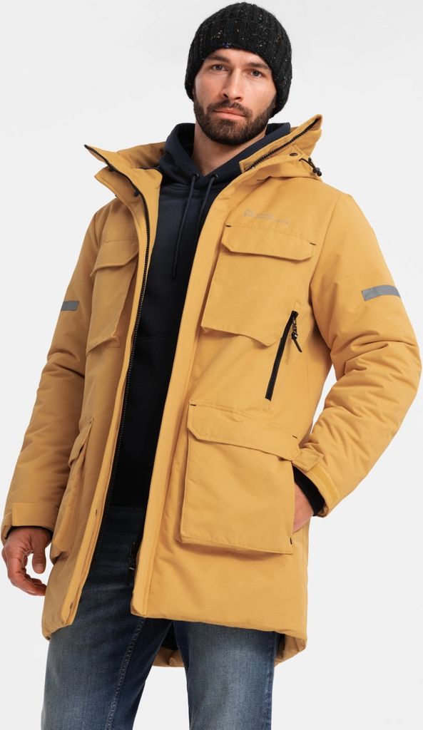 Ombre Clothing Winterjacke für Männer Samir gelb M