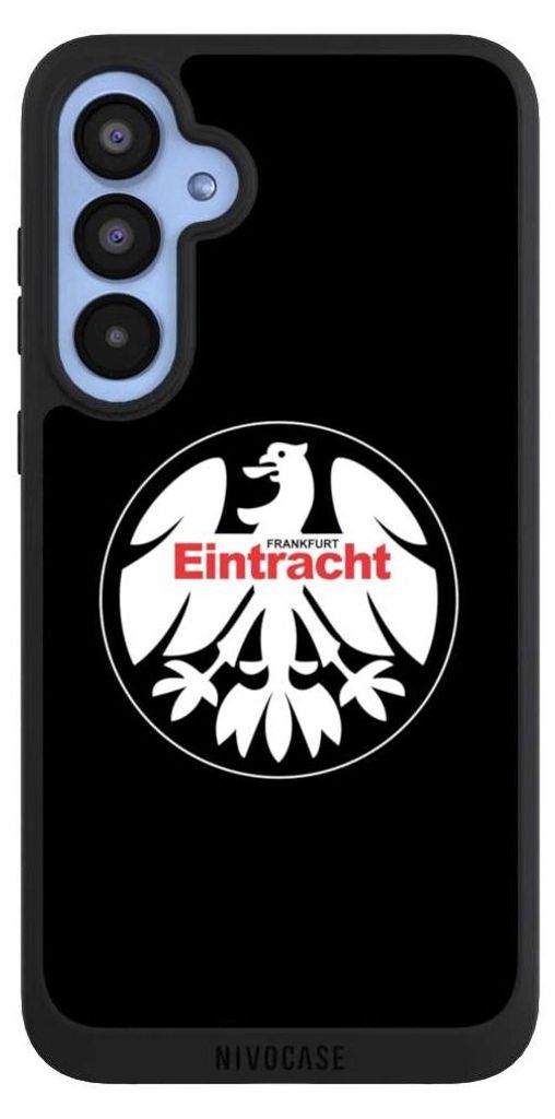 NIVOCASE Handyhülle für Samsung Galaxy A55 5G Hülle NIVOpure Case Schwarz Eintracht Frankfurt Offizielles Lizenzprodukt SGE
