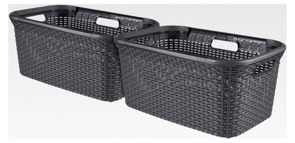 Curver Style Wäschekorb - 45L - 2 Stück - anthrazit