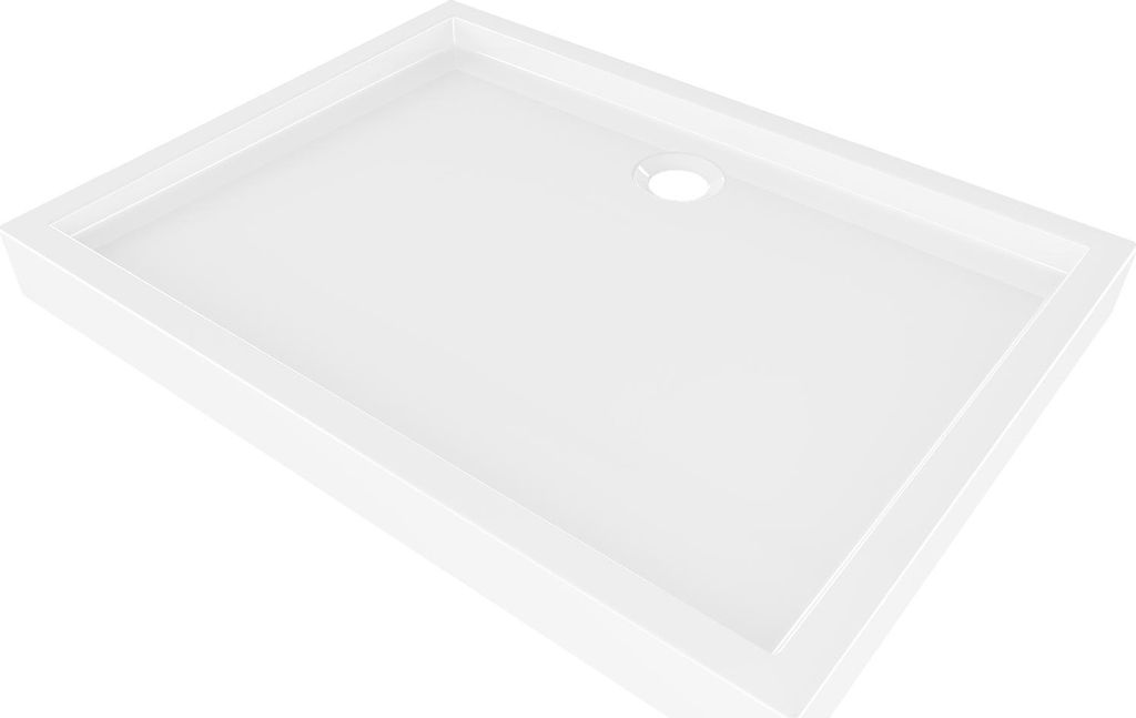 Mexen Flow+ rechteckige Duschwanne 90 x 80 cm, weiß glänzend - 46R108090H