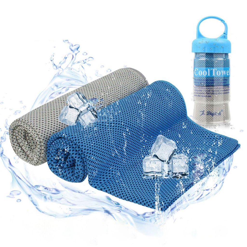 Kühlendes Handtuch Set, Kühltücher, Kühlhandtuch Sport Cooling Towel, Für Fitness Gym Golf Yoga Laufen Sports Übung Sommer Heißes Wetter Out...