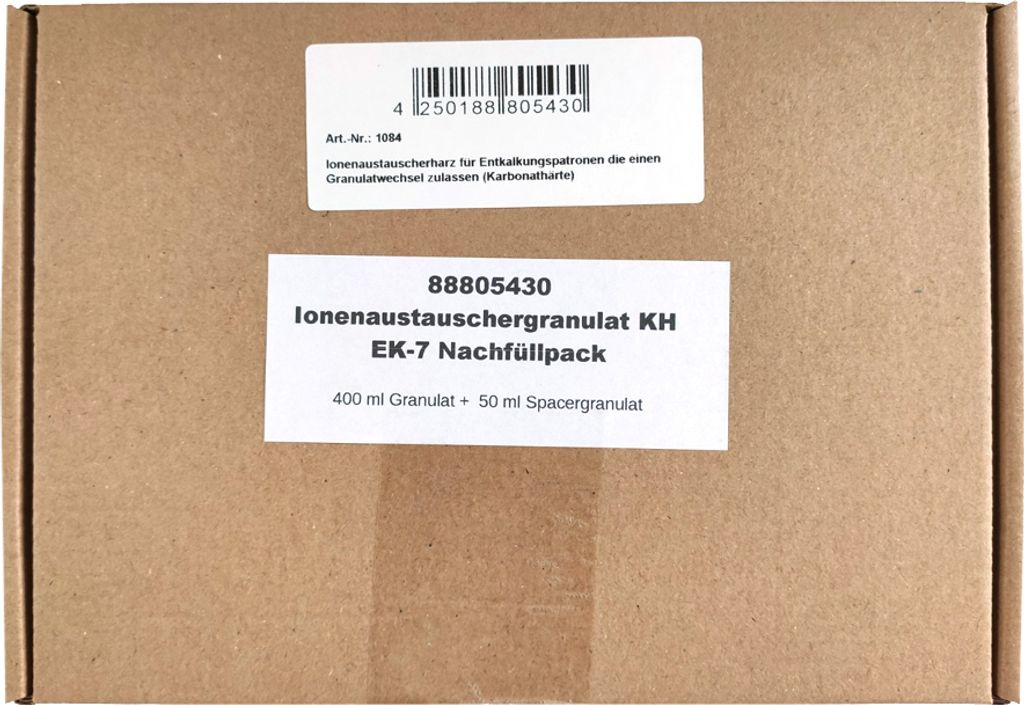 Ionenaustauscherharz für Entkalkungspatronen die einen Produktbild 