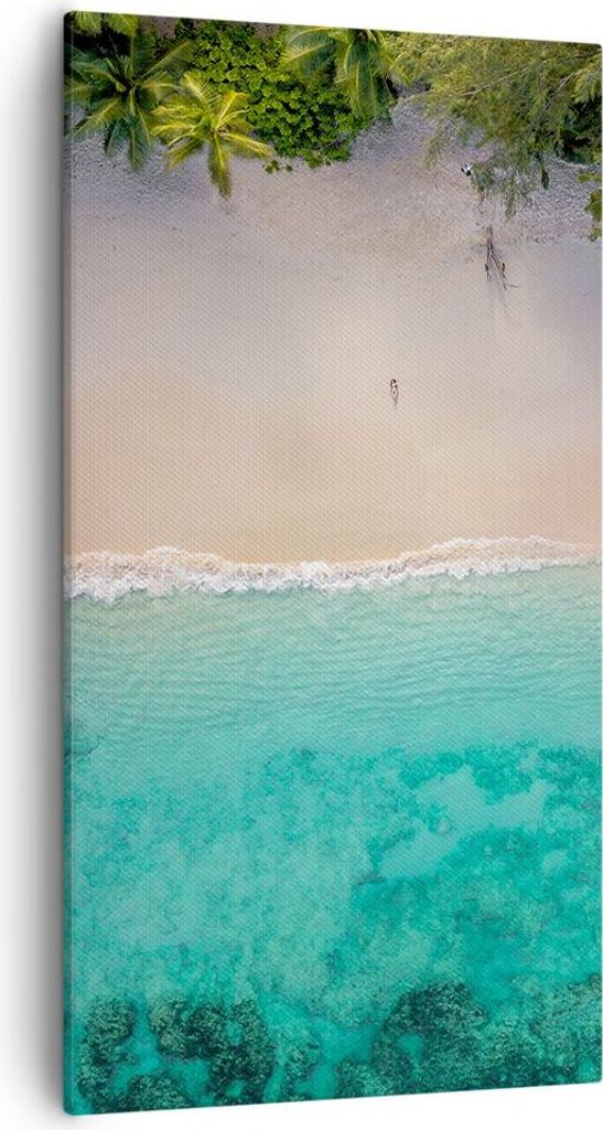 Bild auf Leinwand - Leinwandbild - Einteilig - Strand Tropen Rand - 55x100cm - Wand Bild - Wanddeko - Wandbilder - Leinwanddruck - Bilder - Wanddek...