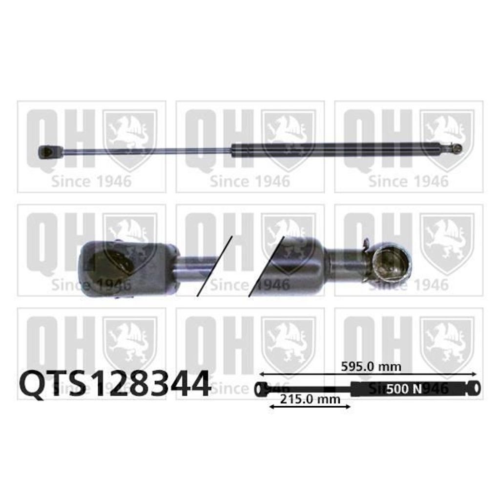QUINTON HAZELL QTS128344 Gasfeder Heckklappendämpfer für RENAULT LAGUNA I (B56, 556) 595mm