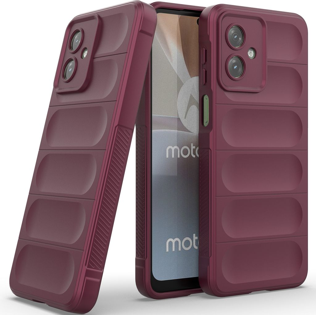Handyhülle für Motorola Moto G54 Weich TPU Silikon Stossfest Anti-rutsch Hülle bordeaux