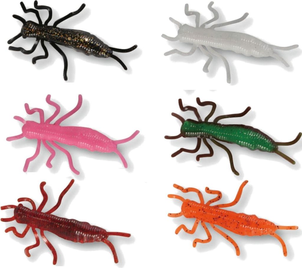 Paladin Geflavourte Gummiköder Nymphe 5cm schwimmend - 7 Softbaits, Farbe/Aroma:weiß / Knoblauch