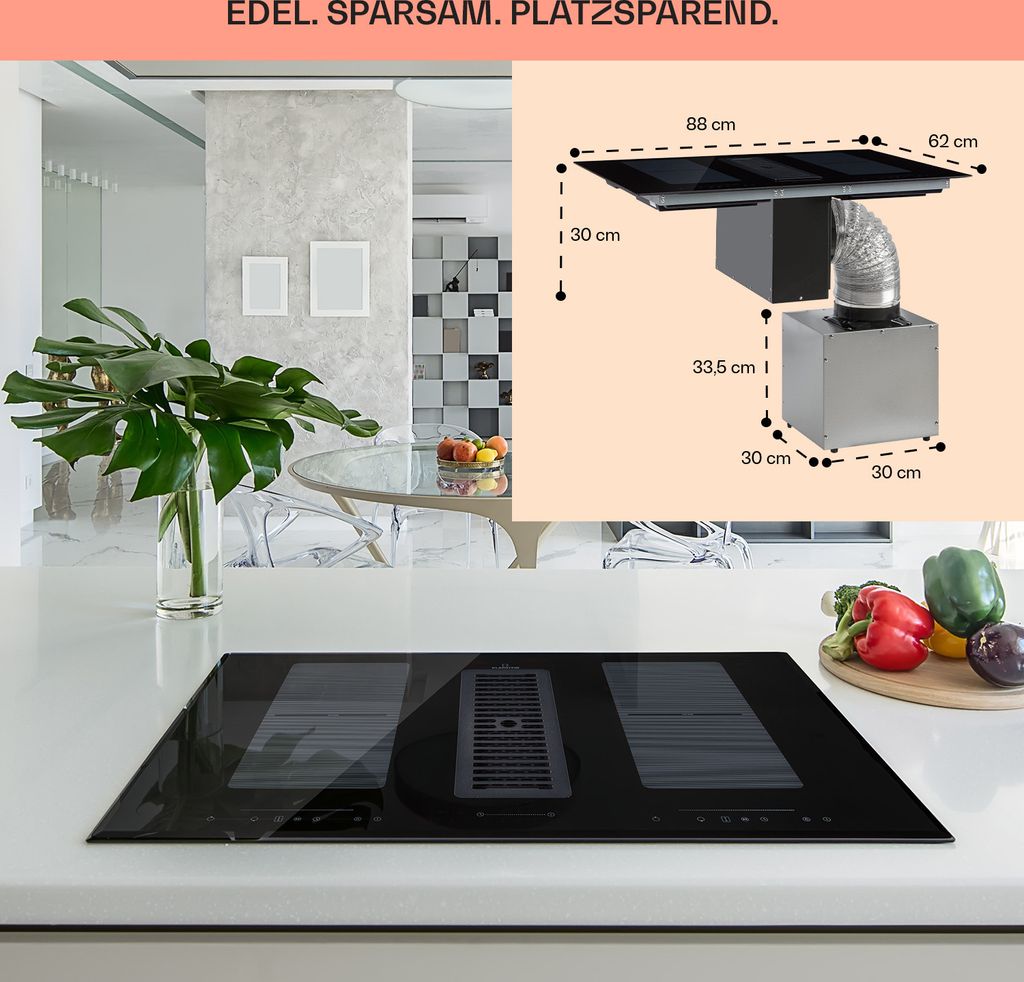 Klarstein 2-in-1 Induktionskochfeld mit Dunstabzug, Produktbild 7