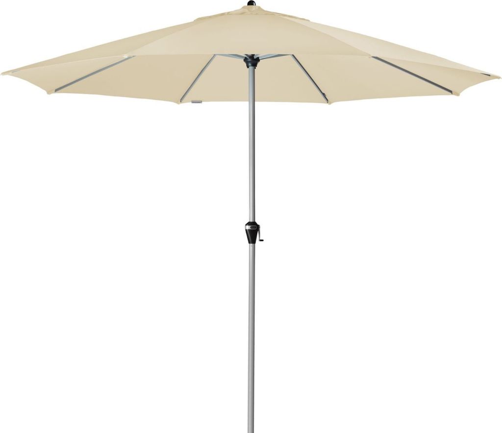 Doppler Active Kurbel 380 Sonnenschirm 5 Farben ø 380 cm Marktschirm Mittelmast 444438 820 Natur