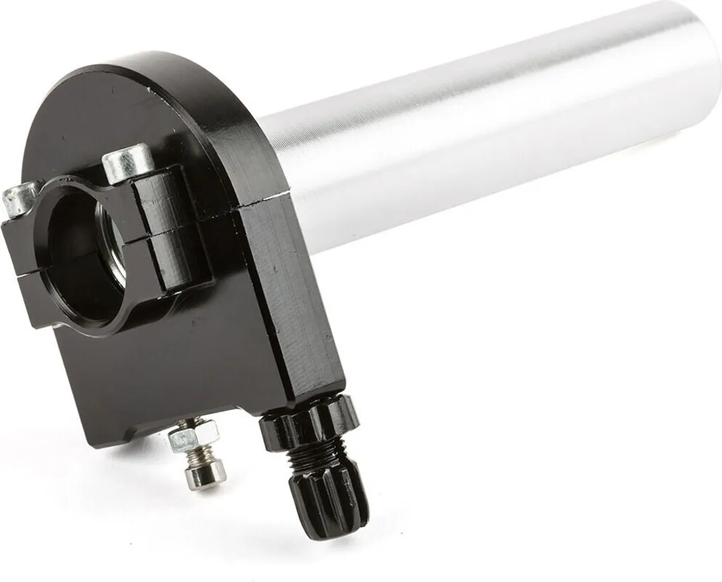 Poignée de tirage rapide STR8 noire en alu pour guidons de 22mm et 28mm