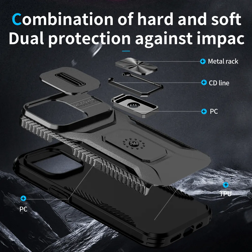 ULTIMAL Custodia Protettiva Per IPhone 14 Pro Max Con MagSafe – Antishock Militare, Protezione Fotocamera, TPU Leggero Trasparente – Nero - 2