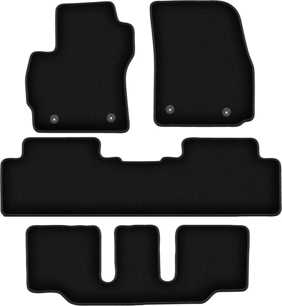 Kit 4 Tappetini Velluto Mazda Premacy II (05-10) Neri con Fissaggi