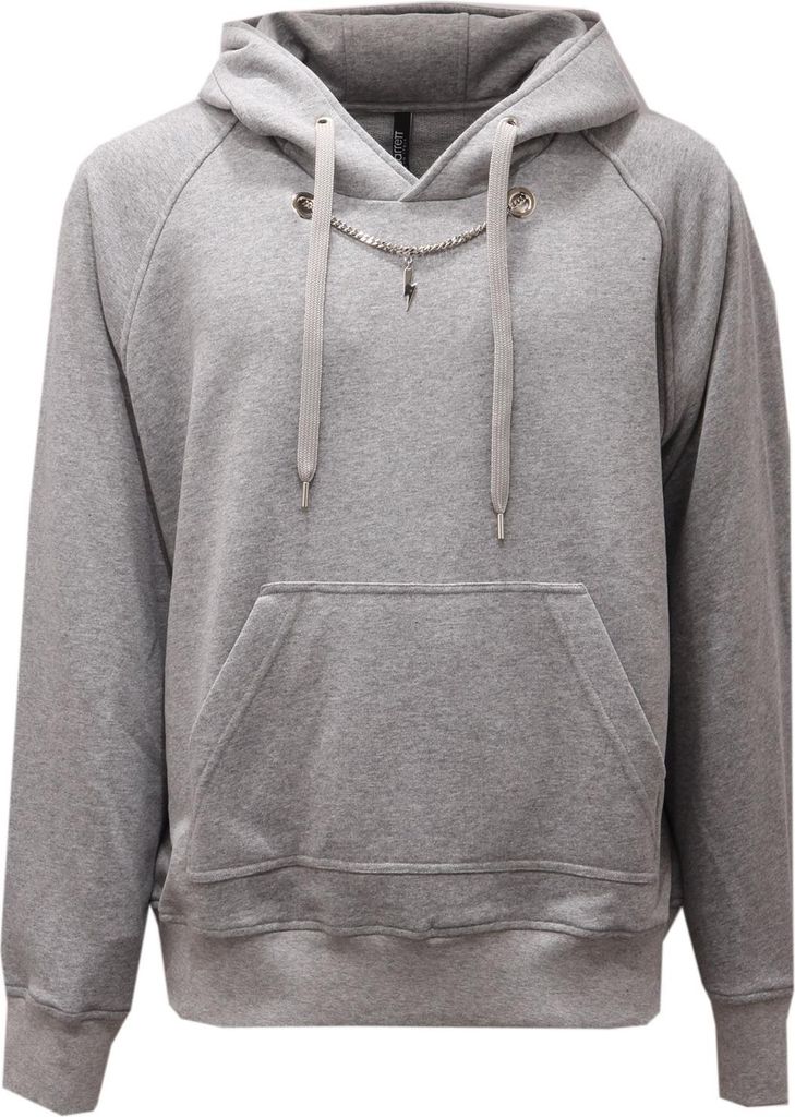 5191AD felpa uomo NEIL BARRETT grau Kapuzenpullover Mann
