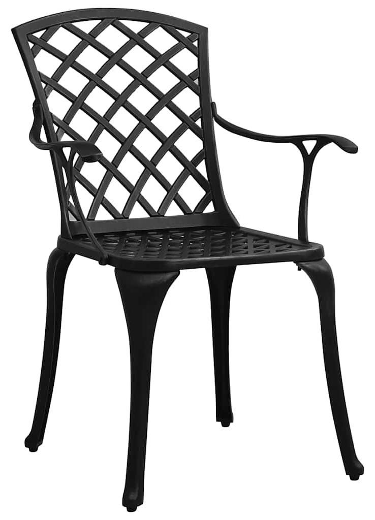 vidaXL 3dílná sada Bistro Set Cast Aluminium Black Obrázek produktu 