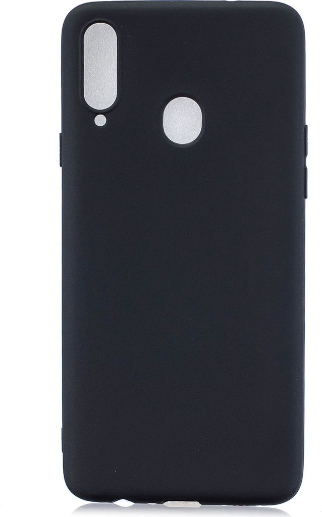 Für Samsung A10S A20S Shockproof TPU Rückenabdeckung Weiche Candy Farbe Frosted Surface Handy Fall schwarz